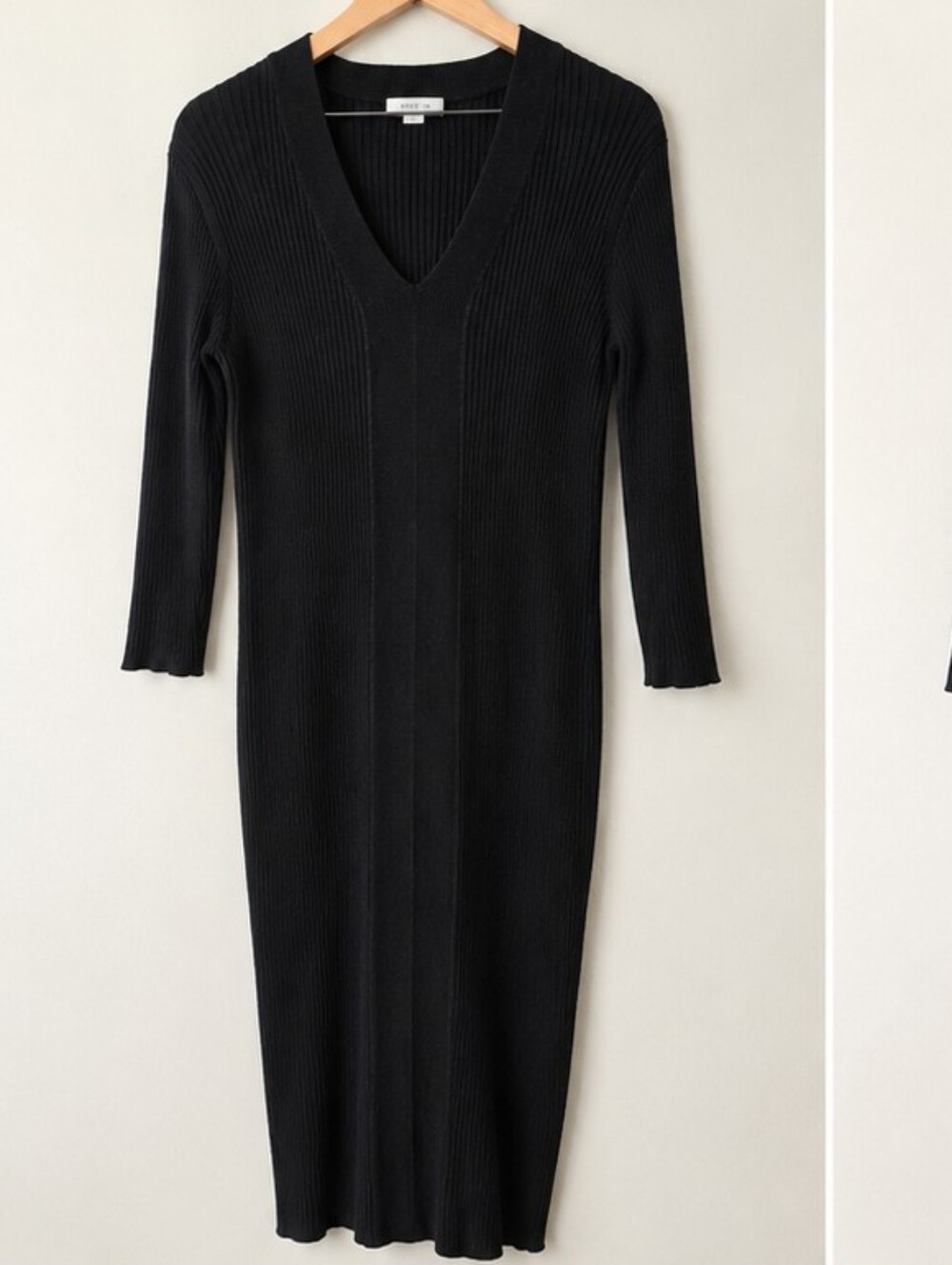 Calvin Klein Ribbed Sweater Knit Midi Dress